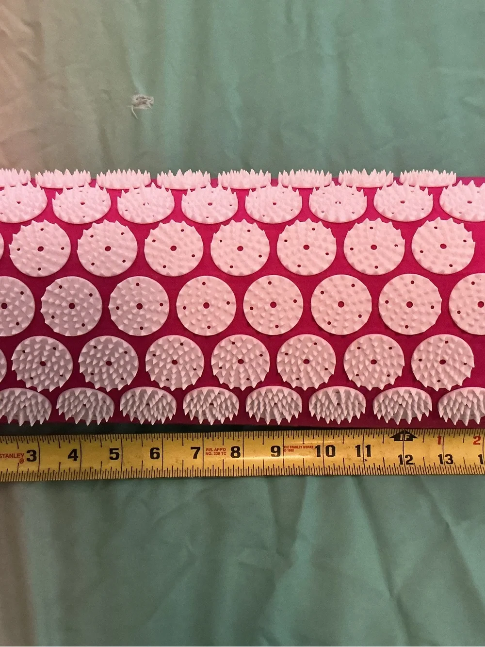 Bed of Nails Acupressure Pillow - Hot Pink with White Spikes